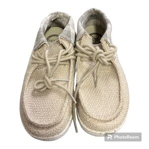 Hey Dude Britt Plaid Womens Size 7 Tan/grey/white NWT